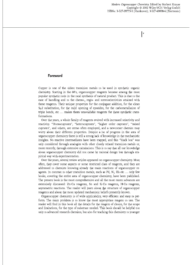 image for page Modern Organocopper Chemistry