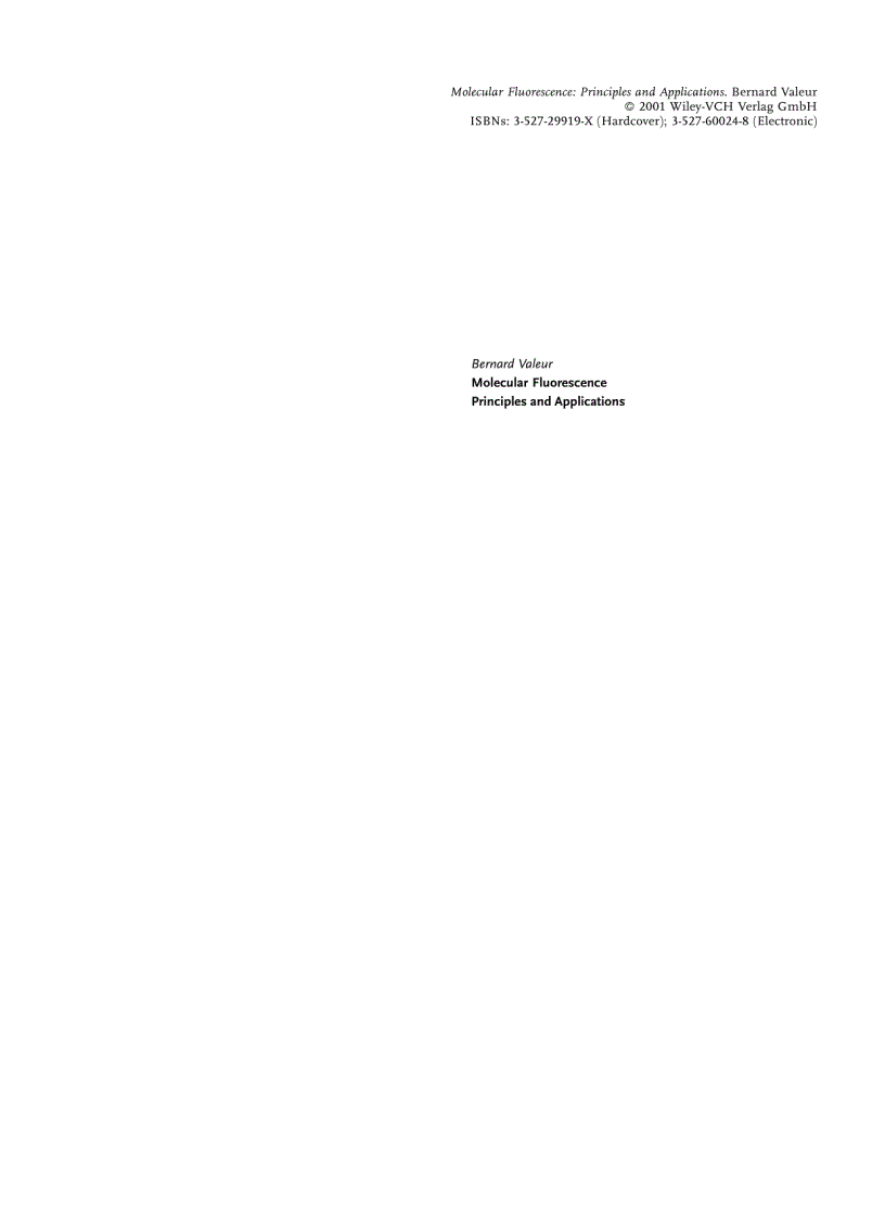 image for page Molecular Fluorescence Principles and Applications