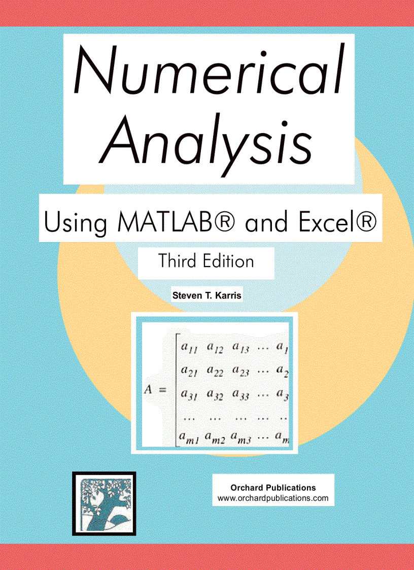 image for page Numerical Analysis Using MATLAB and Excel 3rd Edition