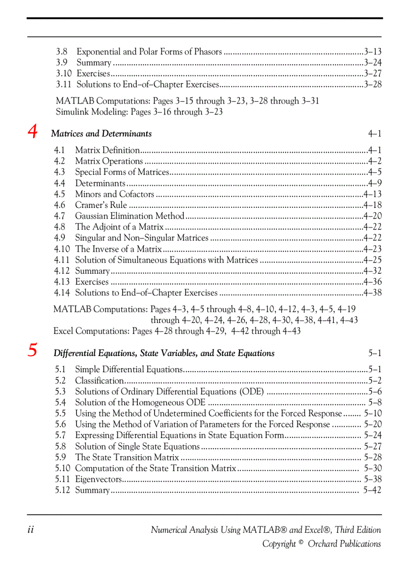 image for page Numerical Analysis Using MATLAB and Excel 3rd Edition