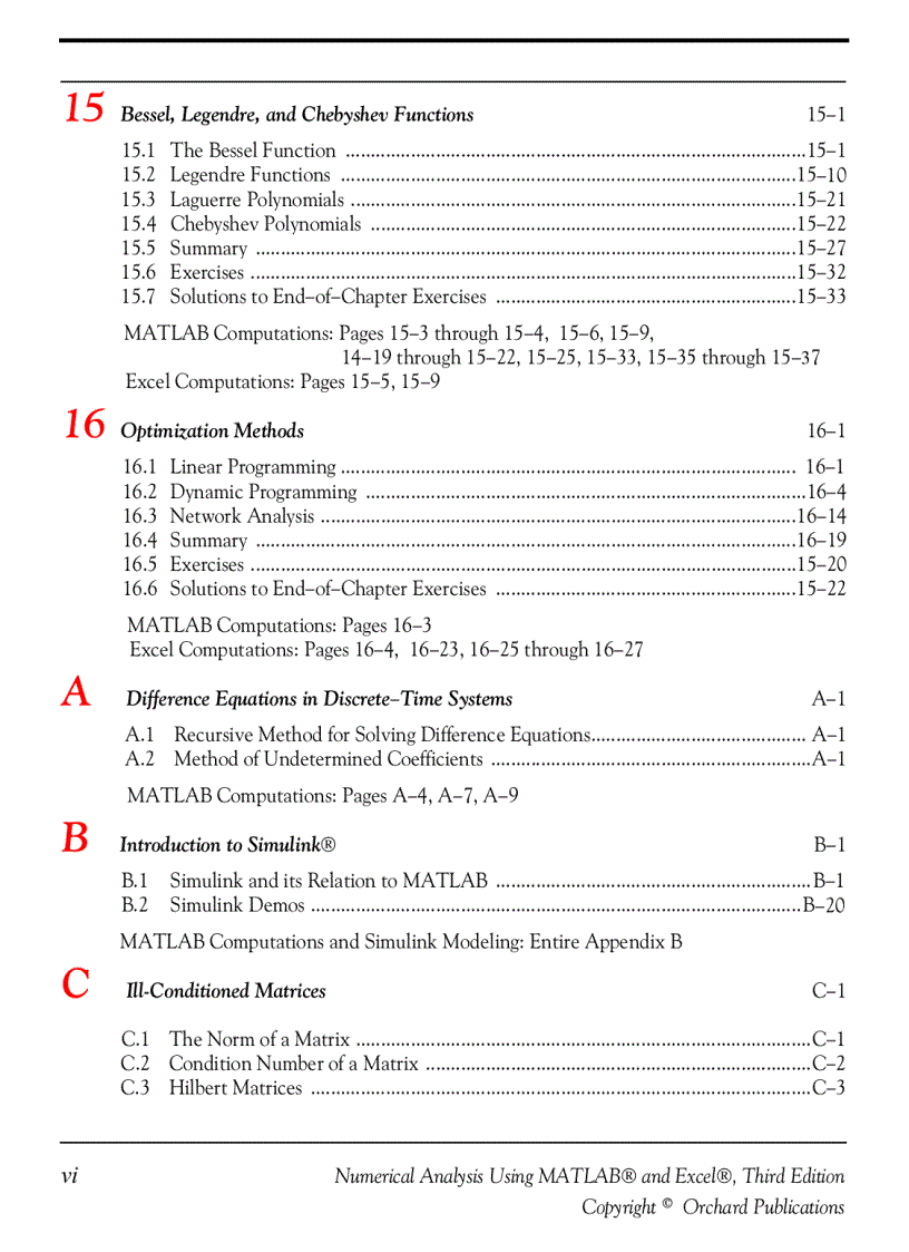 image for page Numerical Analysis Using MATLAB and Excel 3rd Edition