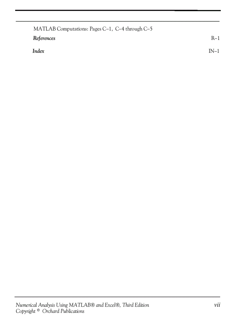 image for page Numerical Analysis Using MATLAB and Excel 3rd Edition