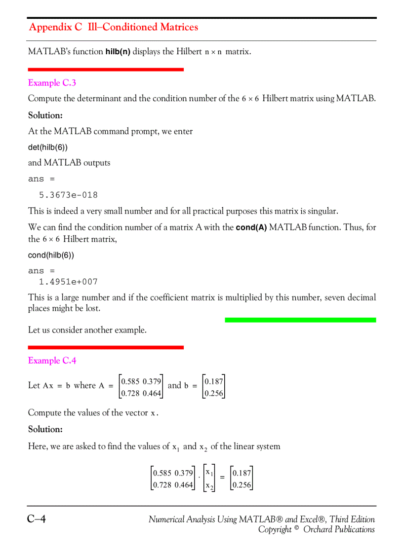 image for page Numerical Analysis Using MATLAB and Excel 3rd Edition