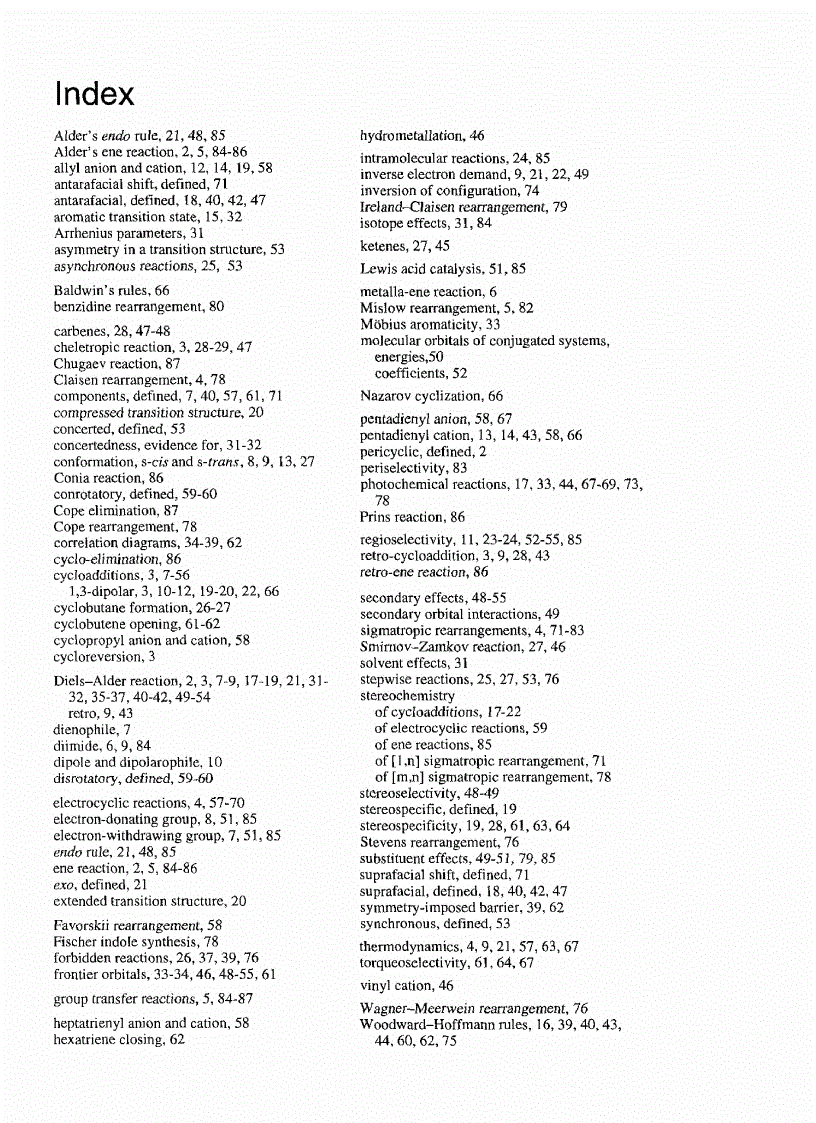 image for page Pericyclic Reactions