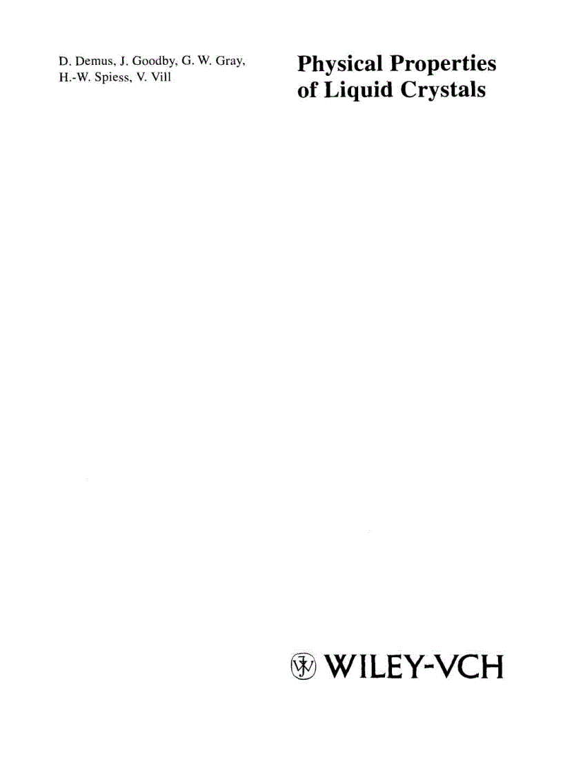 image for page Physical Properties of Liquid Crystals