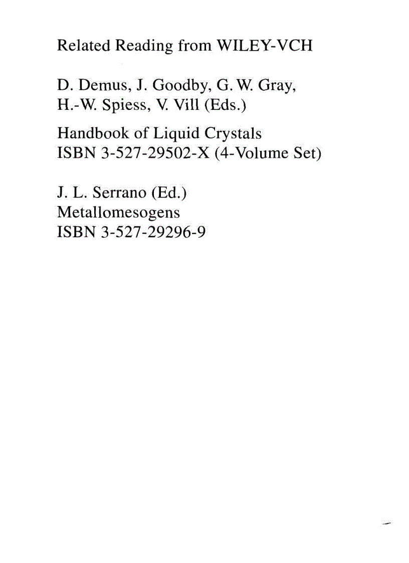 Physical Properties of Liquid Crystals