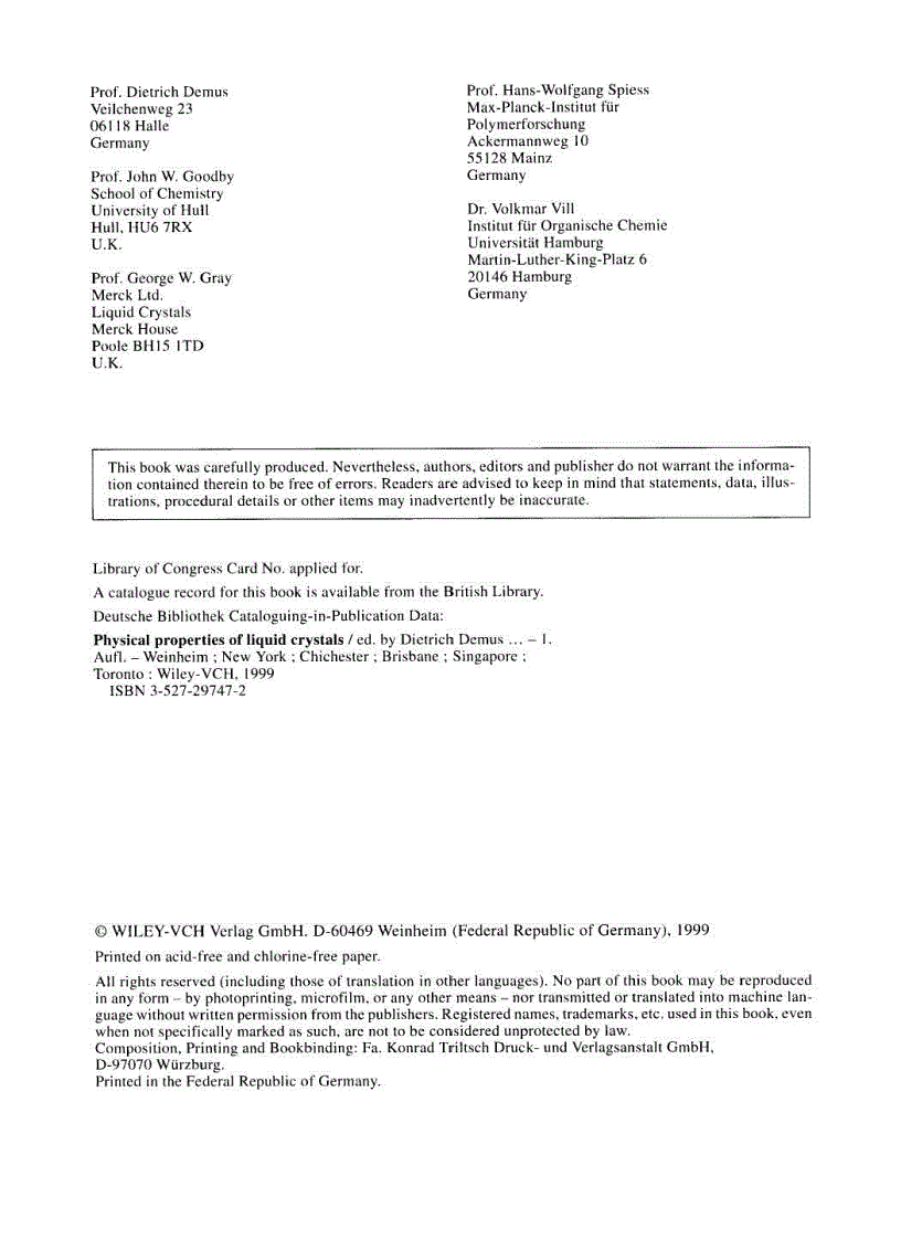image for page Physical Properties of Liquid Crystals