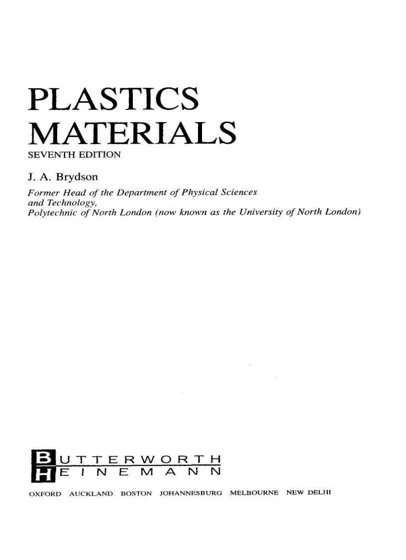 image for page Plastics Materials 7th Edition