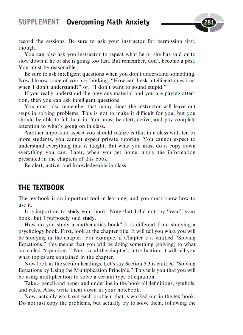 image for page Pre Algebra Demystified A Self Teaching Guide