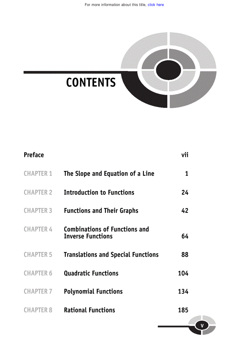 image for page PreCalculus Demystified A Self Teaching Guide
