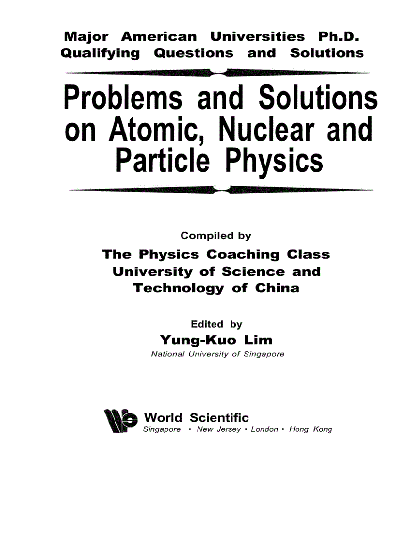 image for page Problems and Solutions on Atomic Nuclear and Particle Physics