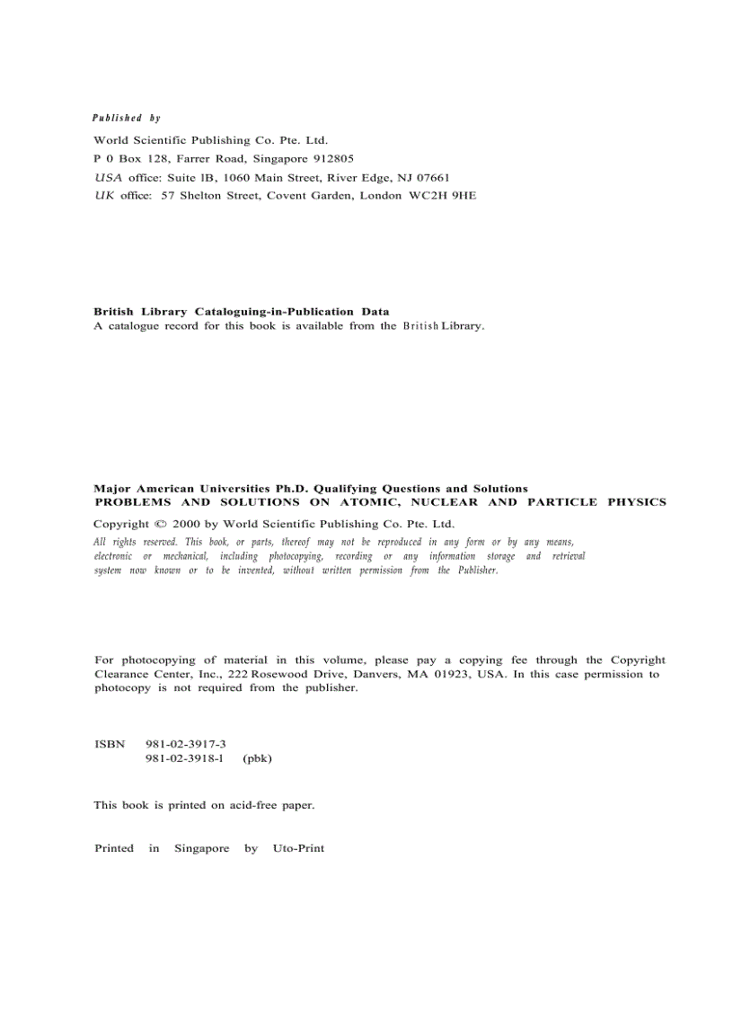 image for page Problems and Solutions on Atomic Nuclear and Particle Physics