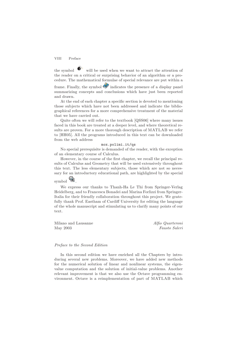 image for page Scientific Computing with MATLAB and Octave 2nd Edition