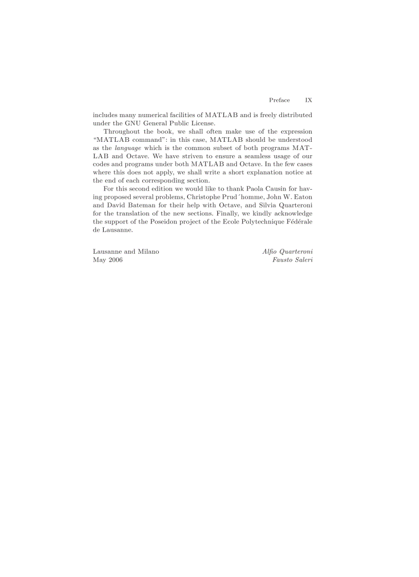 image for page Scientific Computing with MATLAB and Octave 2nd Edition