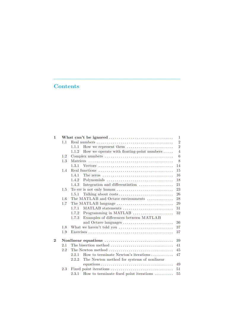 image for page Scientific Computing with MATLAB and Octave 2nd Edition