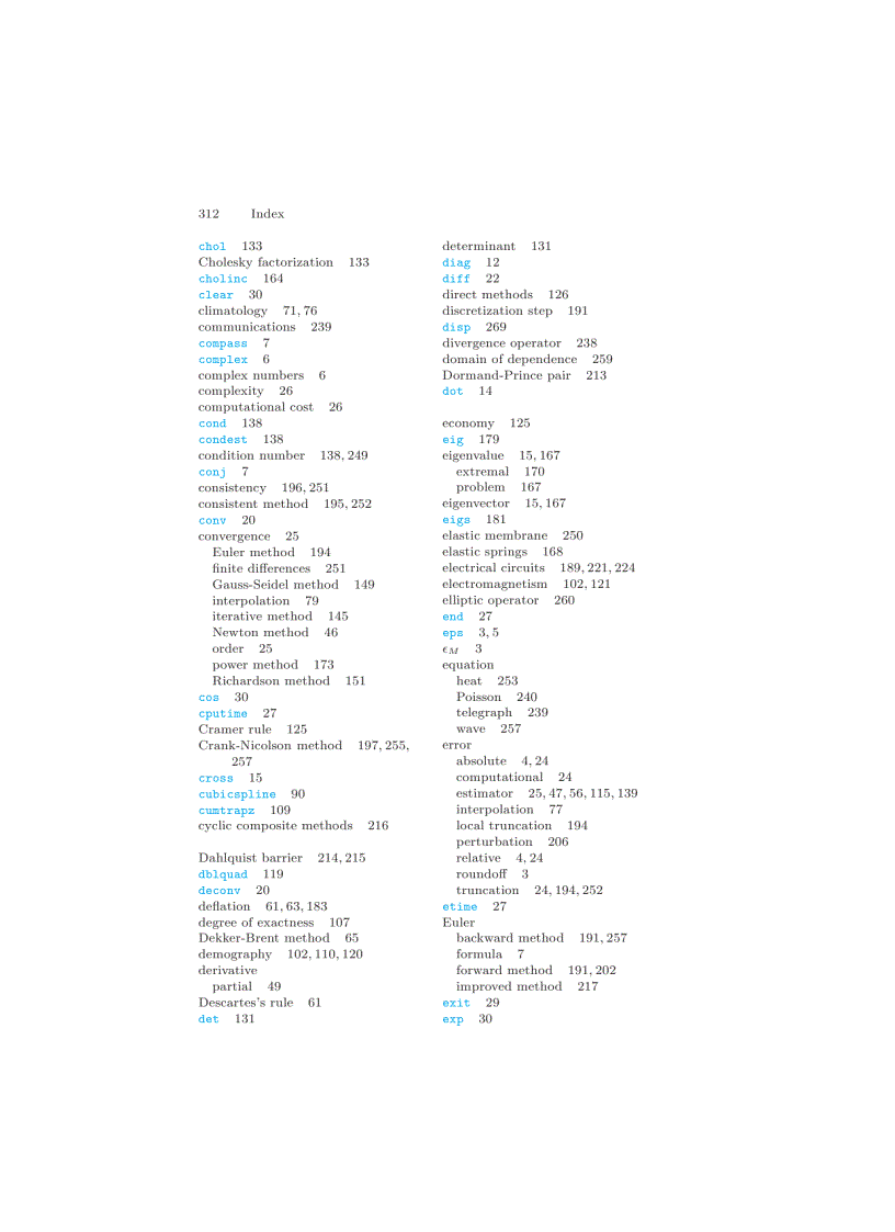 image for page Scientific Computing with MATLAB and Octave 2nd Edition