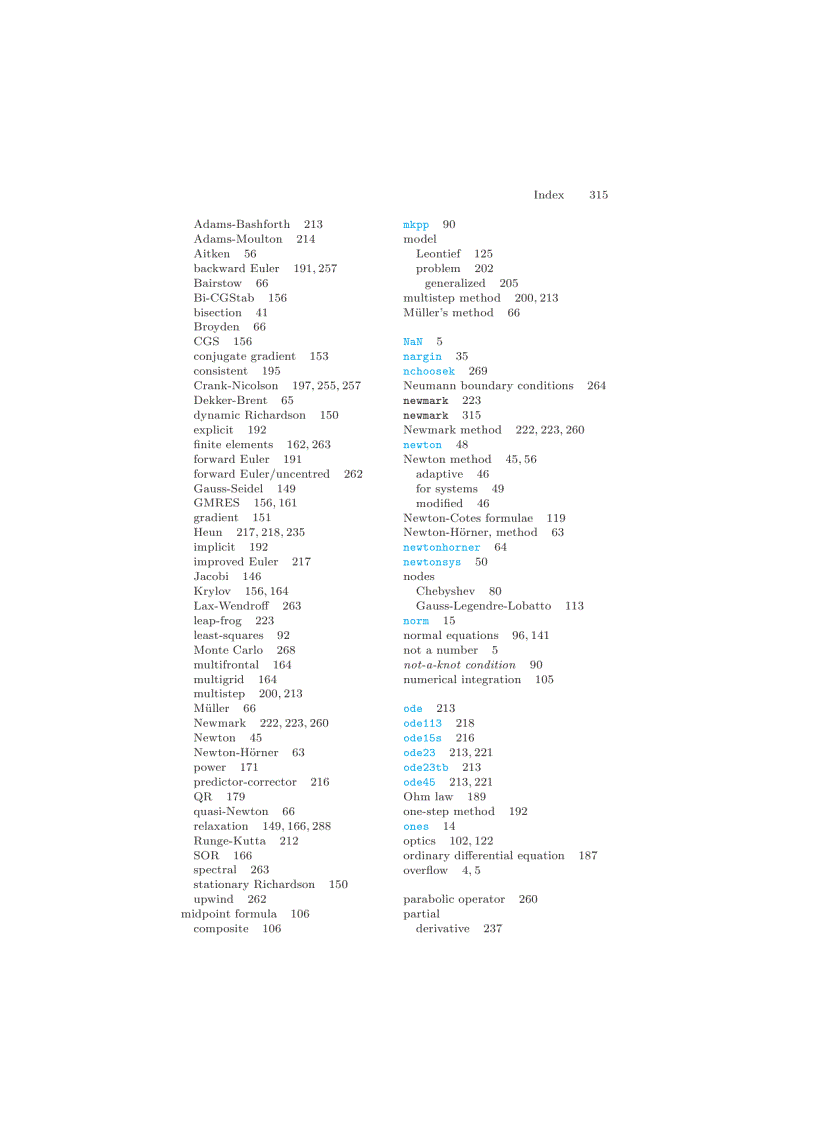 image for page Scientific Computing with MATLAB and Octave 2nd Edition