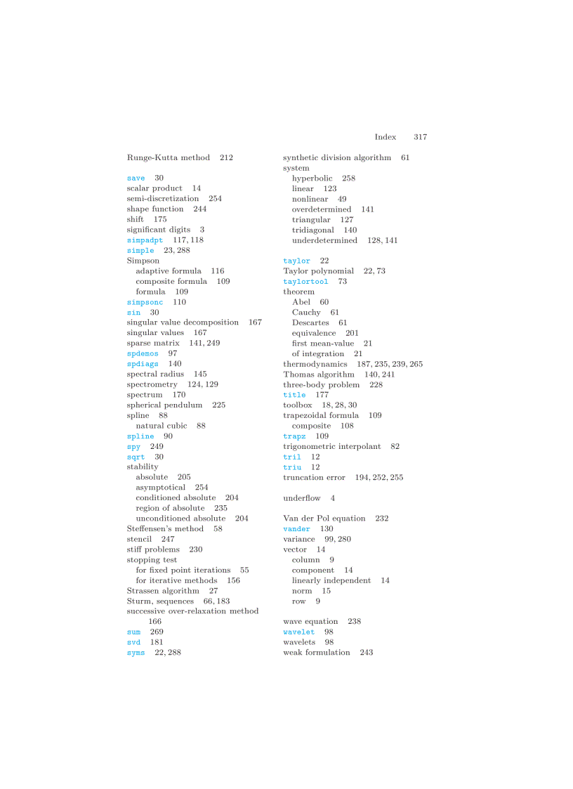 image for page Scientific Computing with MATLAB and Octave 2nd Edition