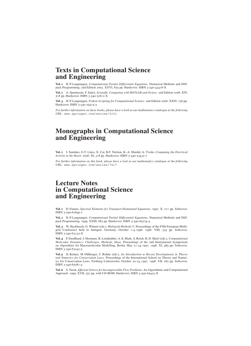 image for page Scientific Computing with MATLAB and Octave 2nd Edition
