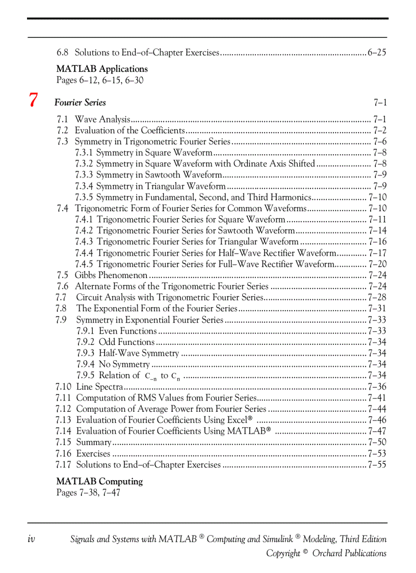image for page Signals and Systems with MATLAB Computing and Simulink Modeling 3rd Ed