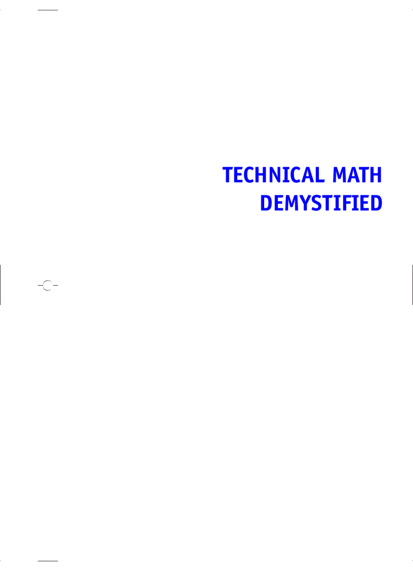 image for page Technical Math Demystified A Self Teaching Guide