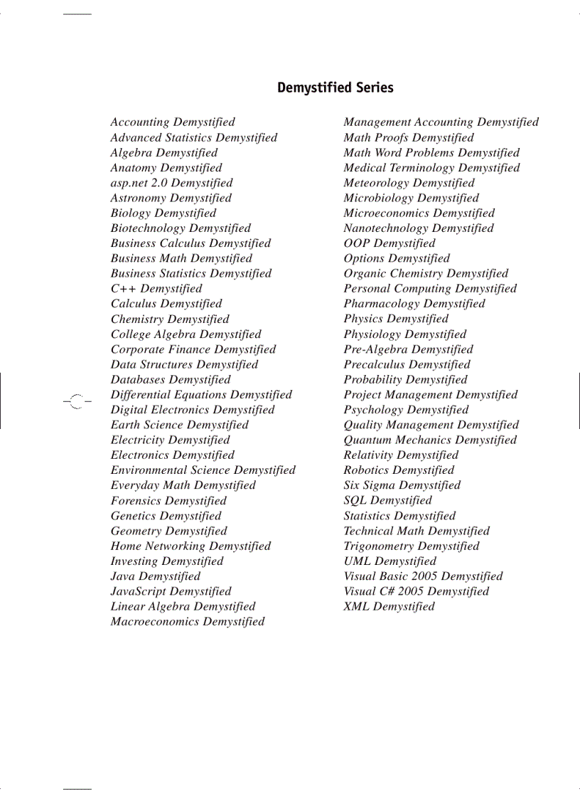 image for page Technical Math Demystified A Self Teaching Guide