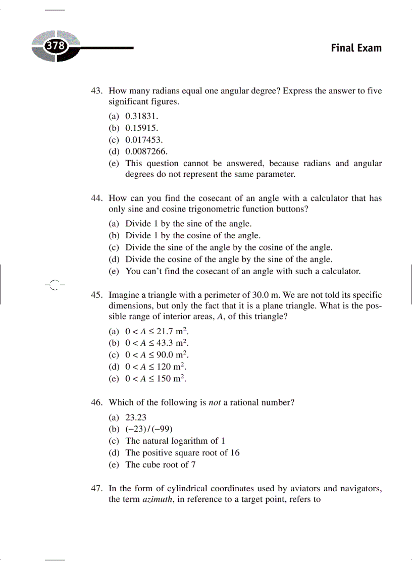 image for page Technical Math Demystified A Self Teaching Guide