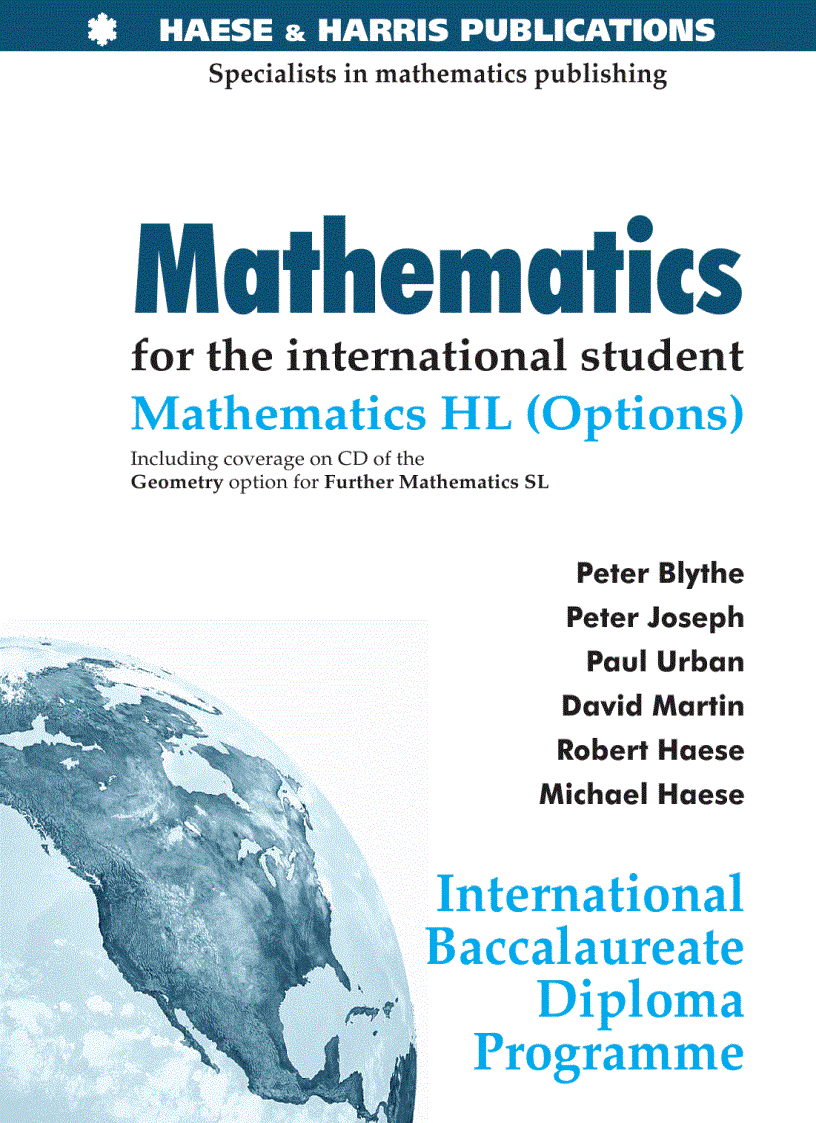 Urban Mathematics for the International Student 2005