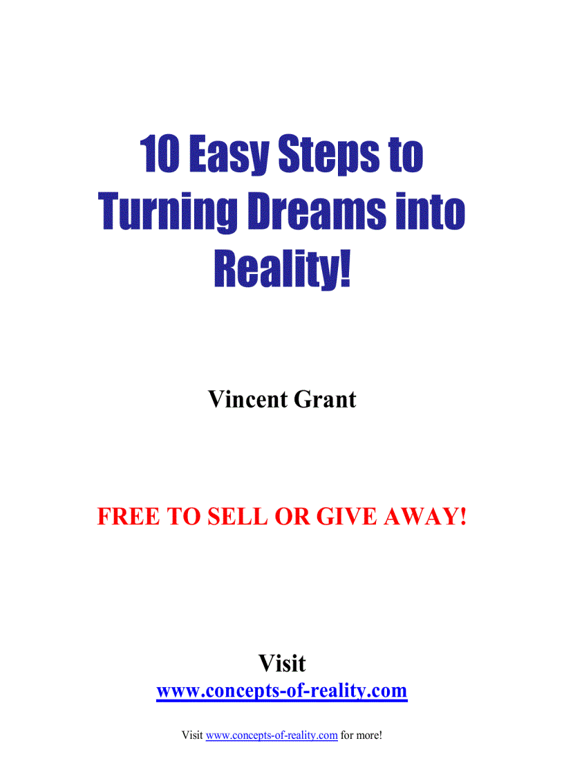 10 Easy Steps to Turning Dreams into Reality