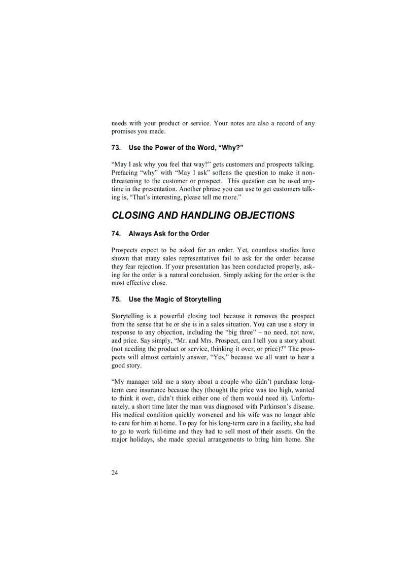 image for page 101 Ways to Succeed in Selling By Greg Gore