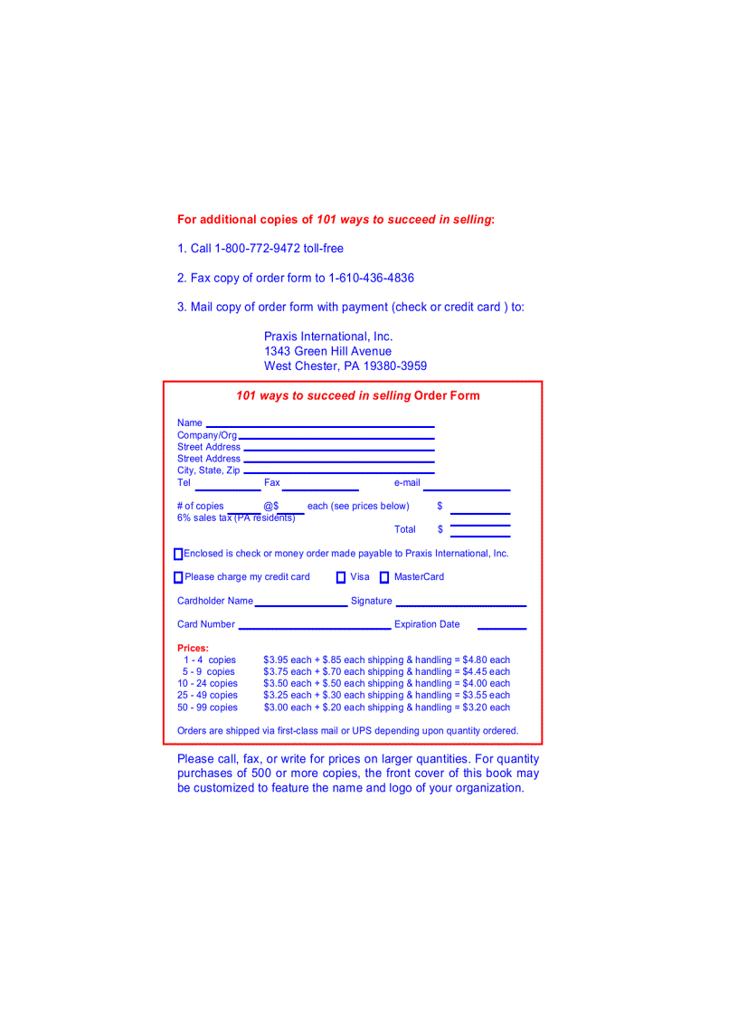 image for page 101 Ways to Succeed in Selling By Greg Gore