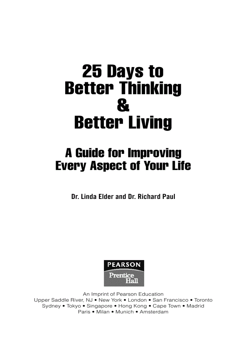 25 Days To Better Thinking and Better Living