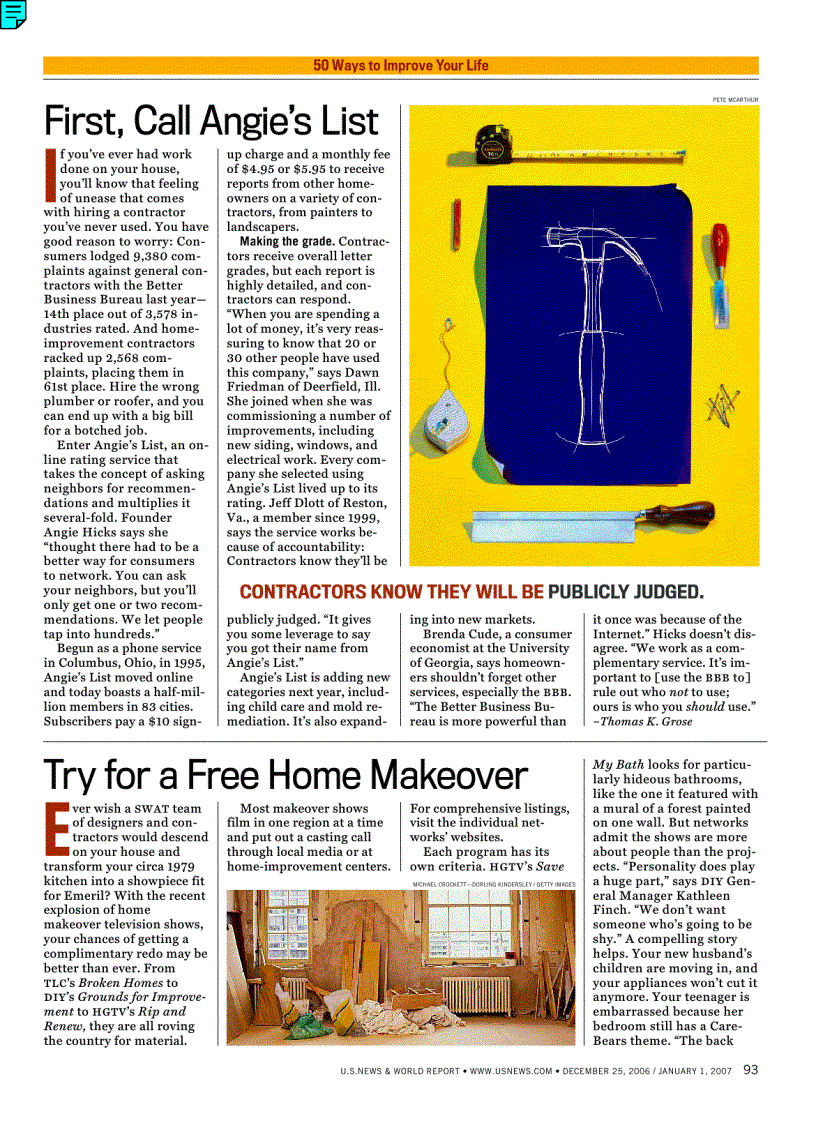 image for page 50 Way To Improve Your Life In 2007