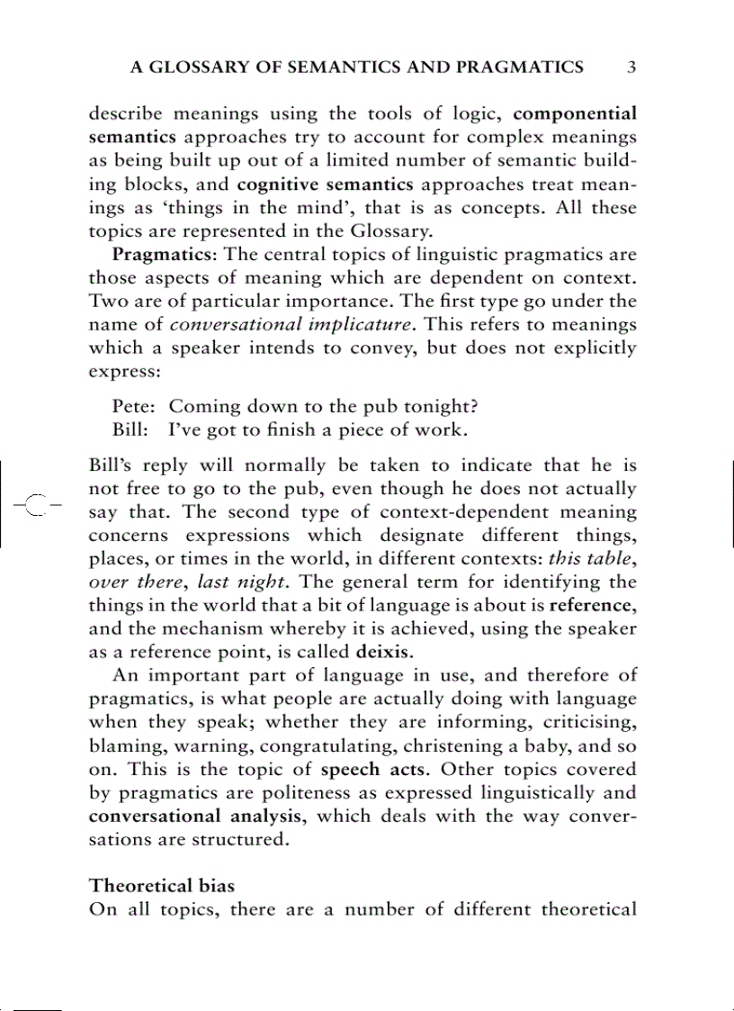 image for page A Glossary of Semantics and Pragmatics
