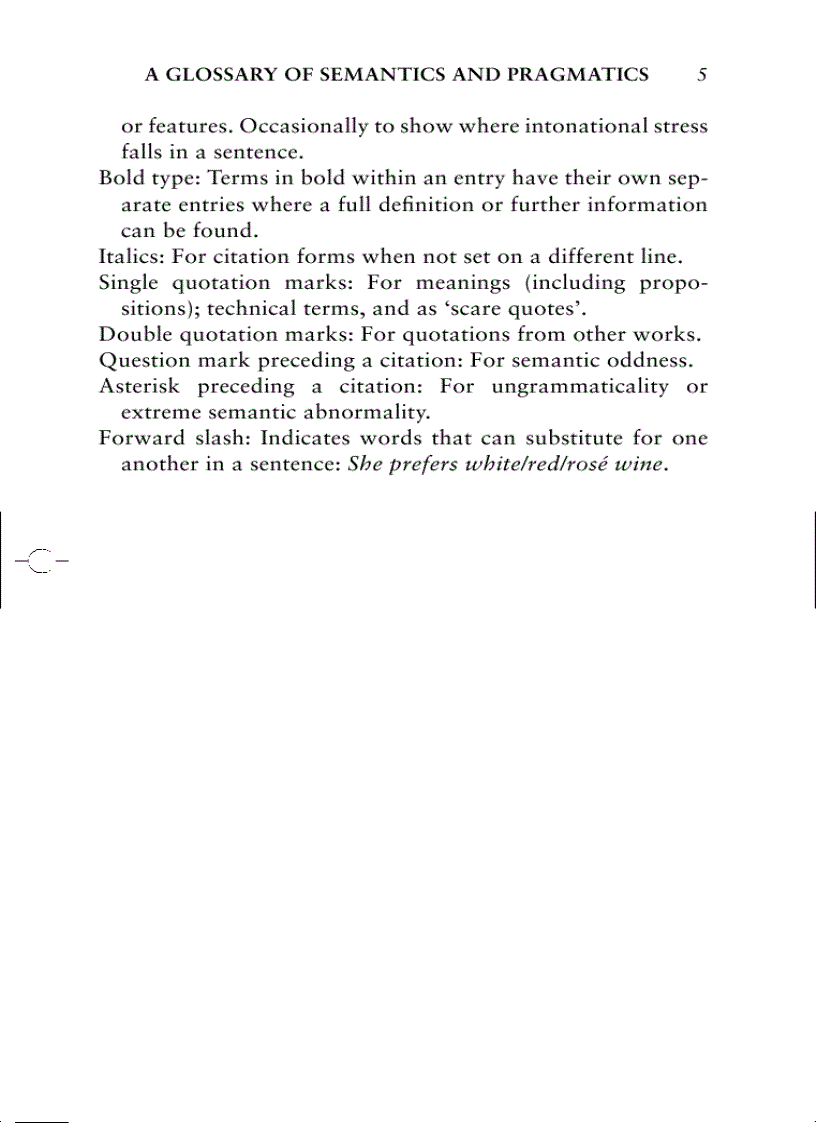 image for page A Glossary of Semantics and Pragmatics