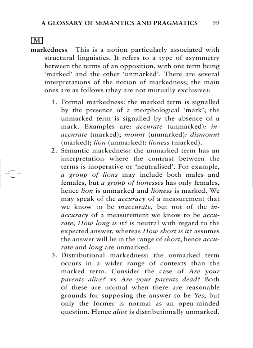 image for page A Glossary of Semantics and Pragmatics