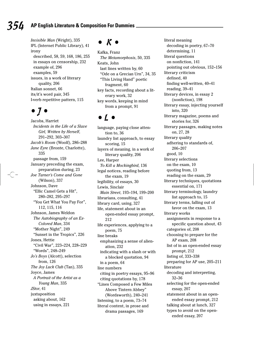 image for page AP English Literature and Composition For Dummies