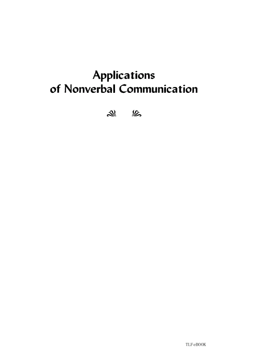 image for page Applications of Nonverbal Communication