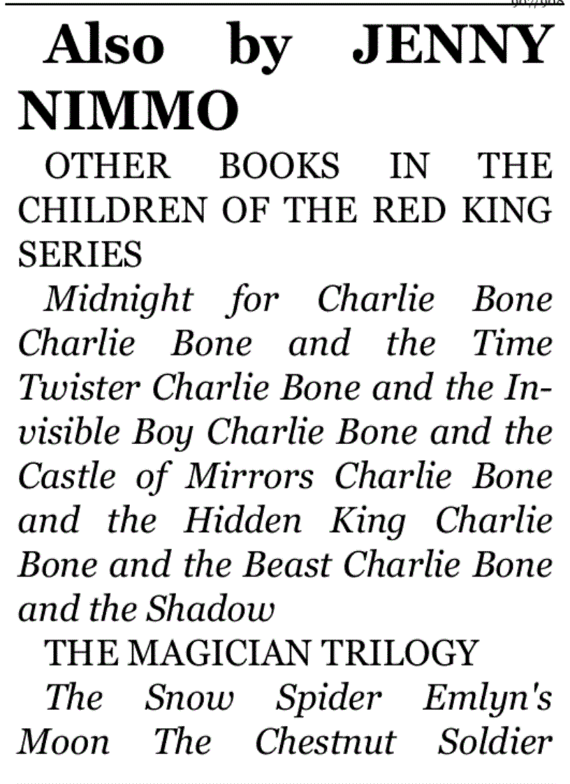 image for page Charlie Bone and the Red Knight