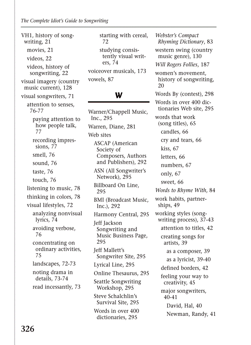 image for page Complete Idiot s Guide to Songwriting