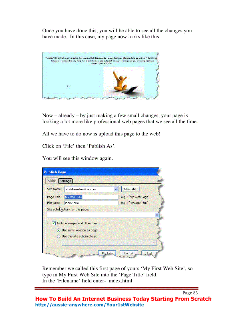 image for page Create Your First Website By 3 45 This Afternoon