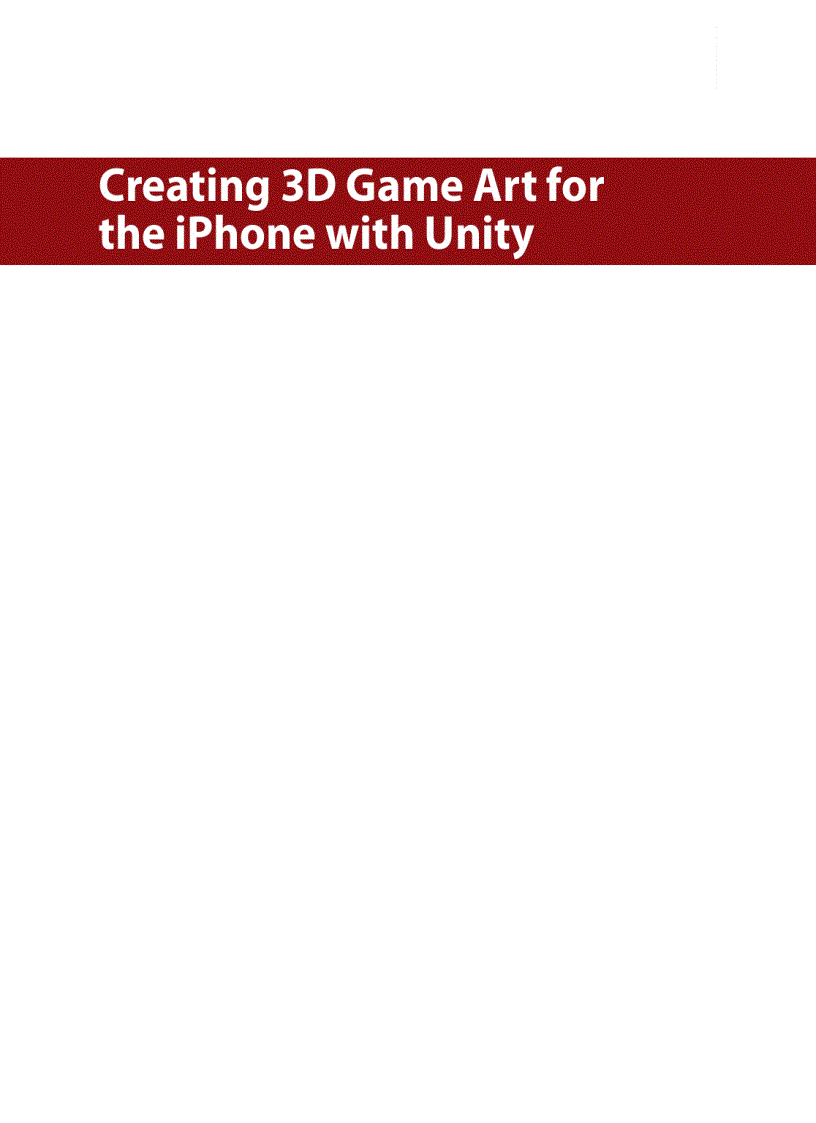 image for page Creating 3D Game Art for the iPhone with Unity