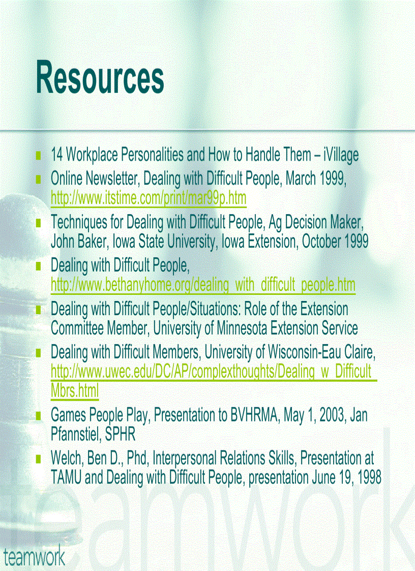 image for page Dealing with Difficult People in the Workplace