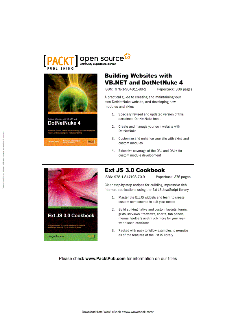 image for page DotNetNuke 5 4 Cookbook