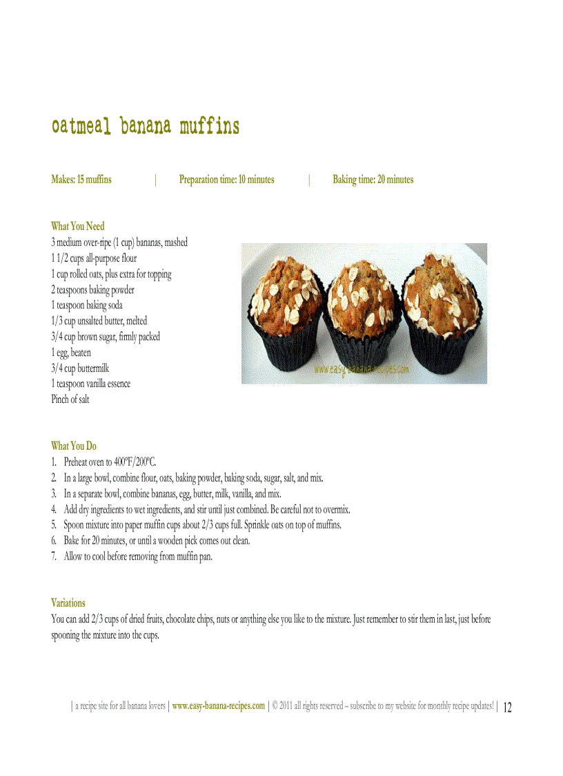 image for page Easy Banana Recipes for All Banana Lovers