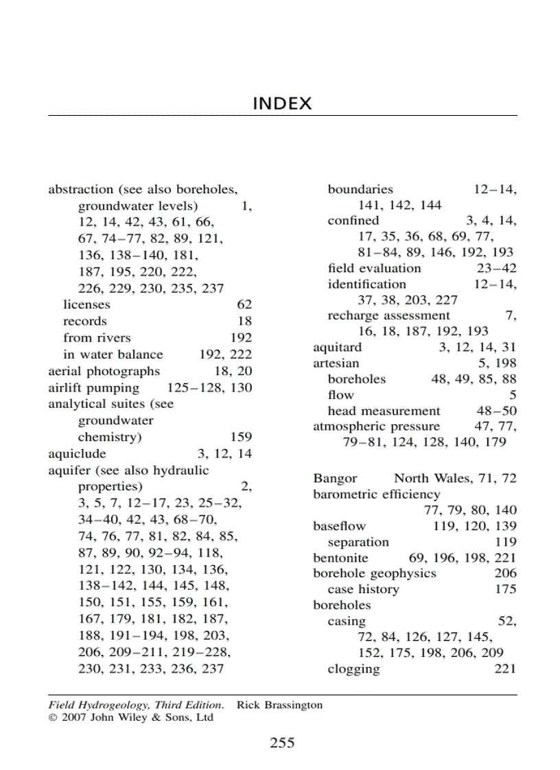 image for page Field Hydrogeology Geological Field Guide 3rd Ed