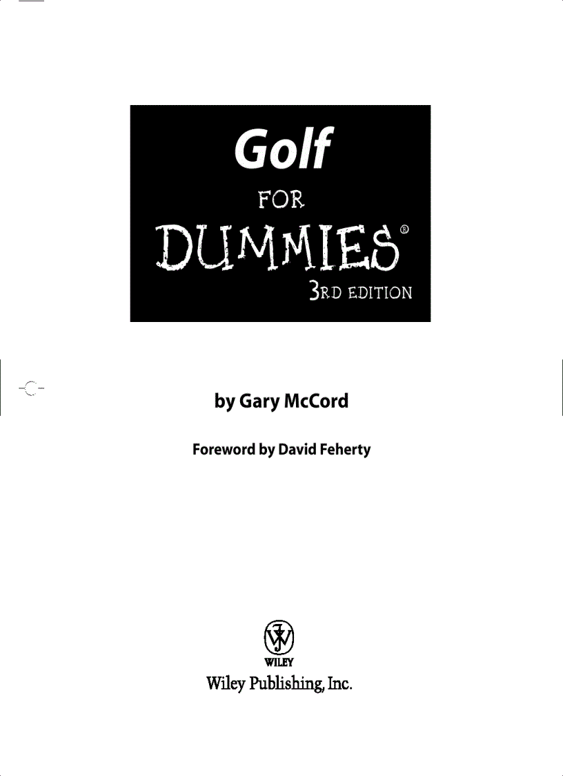 image for page Golf For Dummies