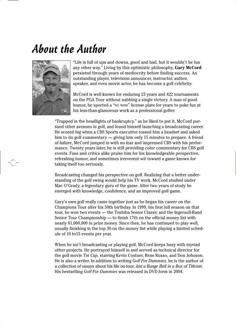 image for page Golf For Dummies