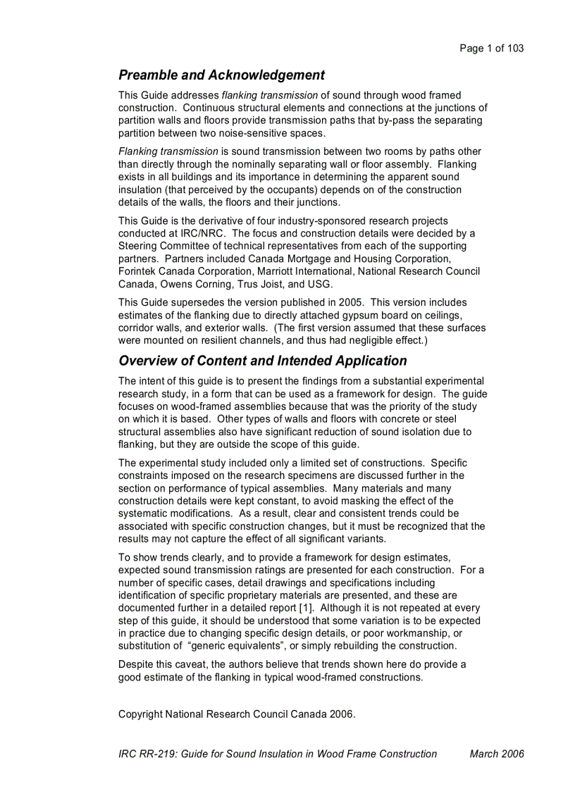 image for page Guide for Sound Insulation in Wood Frame Construction