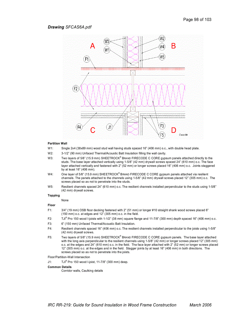 image for page Guide for Sound Insulation in Wood Frame Construction